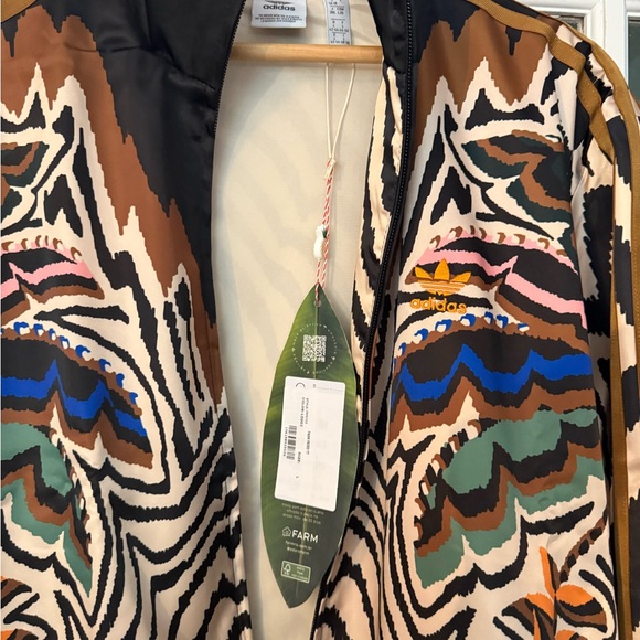 FARM Rio Adidas Multicolor Zebra Print Jacket NWT - Picture 2 of 3